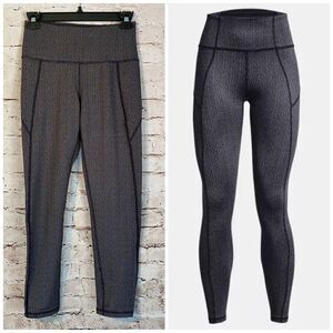 Under Armour Reflect Leggings High Rise HeatGear Fitted Blackout Gray NWT XS